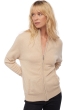 Cashmere kaschmir pullover damen zip kapuze akemi natural beige zartrosa 2xl