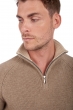Cashmere kaschmir pullover herren polo angers natural brown   natural beige m