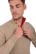 Cashmere kaschmir pullover herren polo gauvain natural brown paprika 2xl