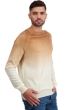Cashmere kaschmir pullover herren rundhals ticino natural ecru camel 4xl