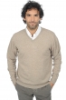 Cashmere kaschmir pullover herren v ausschnitt hippolyte natural brown 3xl