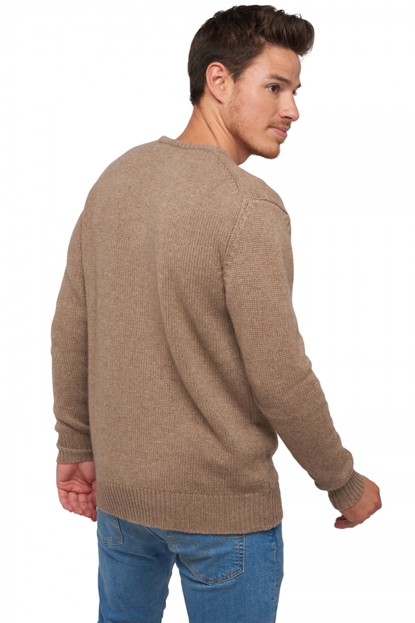  kaschmir pullover herren rundhals natural bibi natural brown 2xl