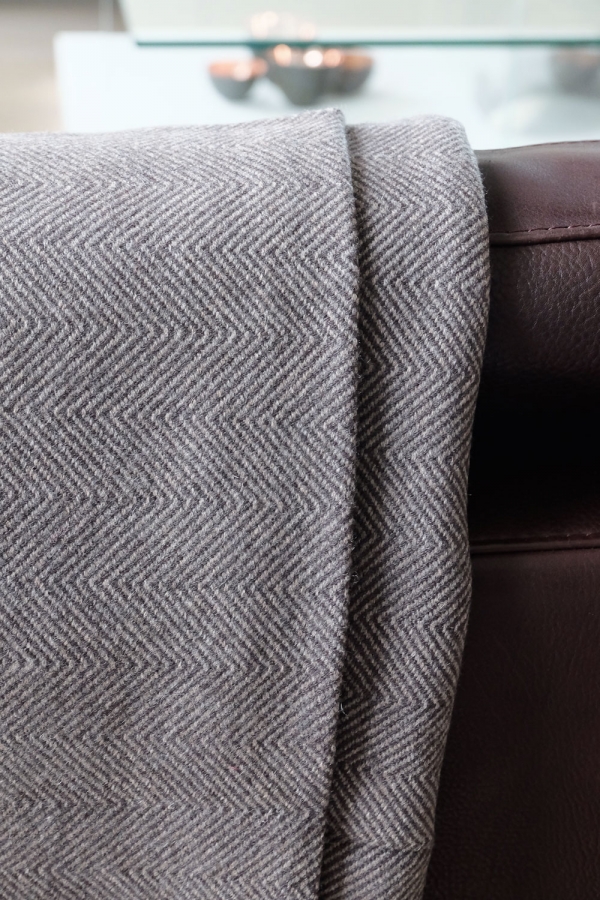 Cashmere accessoires erable 130 x 190 anthrazit graubraun meliert 130 x 190 cm