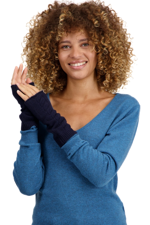 Cashmere accessoires kaschmir handschuhe tiktak nachtblau einheitsgrouml sze