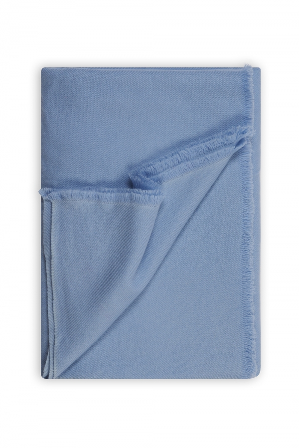 Cashmere accessoires kaschmir plaid decke toodoo plain l 220 x 220 blauer himmel 220x220cm