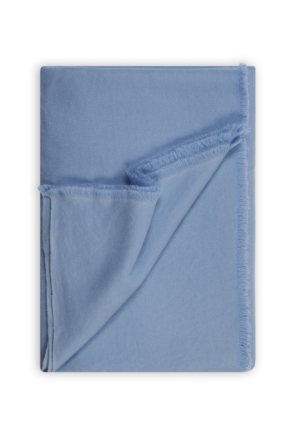 Cashmere accessoires kaschmir plaid decke toodoo plain m 180 x 220 blauer himmel 180 x 220 cm