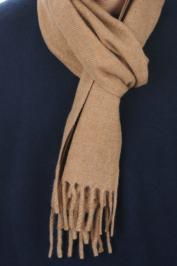 Cashmere accessoires kaschmir schals zak170 camel meliert 170 x 25 cm