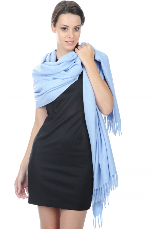 Cashmere accessoires kaschmir stolas niry himmelblau 200x90cm