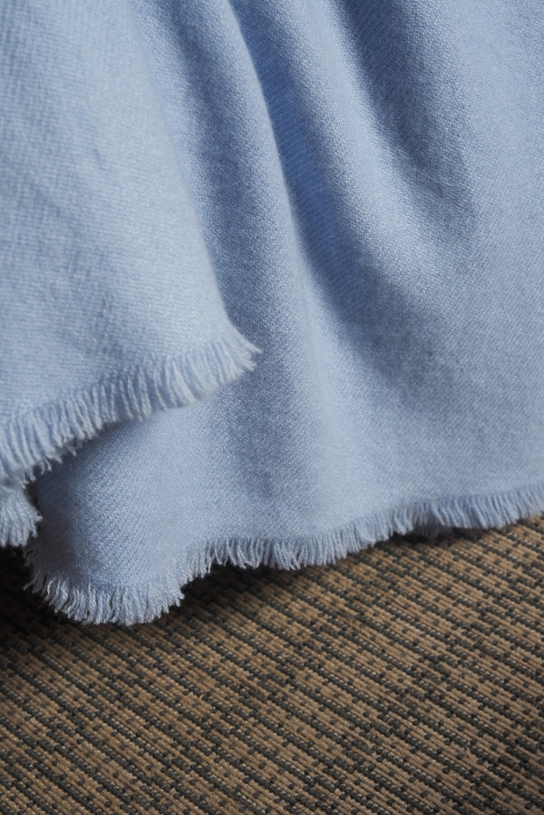 Cashmere accessoires kuschelwelt toodoo plain l 220 x 220 blauer himmel 220x220cm