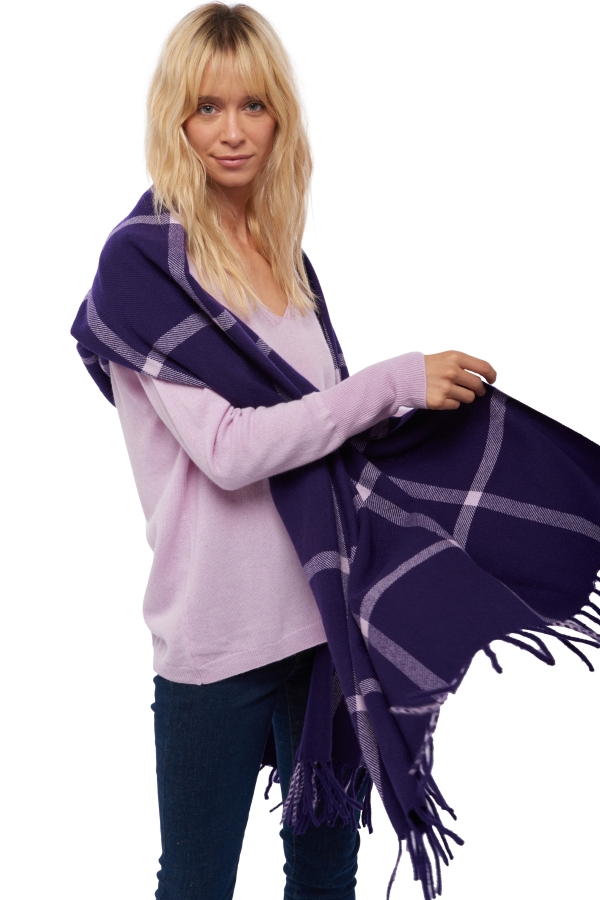 Cashmere accessoires neu venezia deep purple lilas 210 x 90 cm