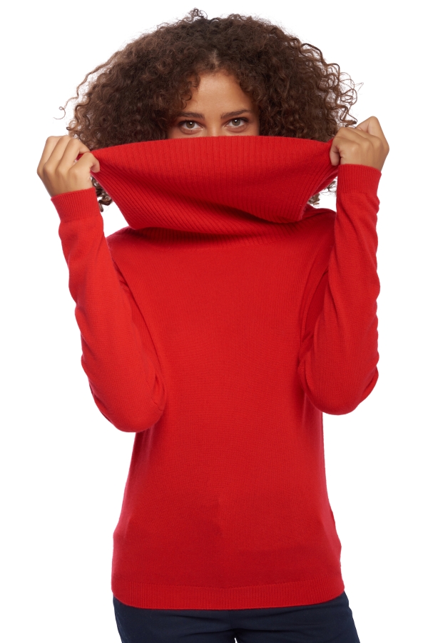 Cashmere kaschmir pullover damen rollkragen anapolis rouge 2xl
