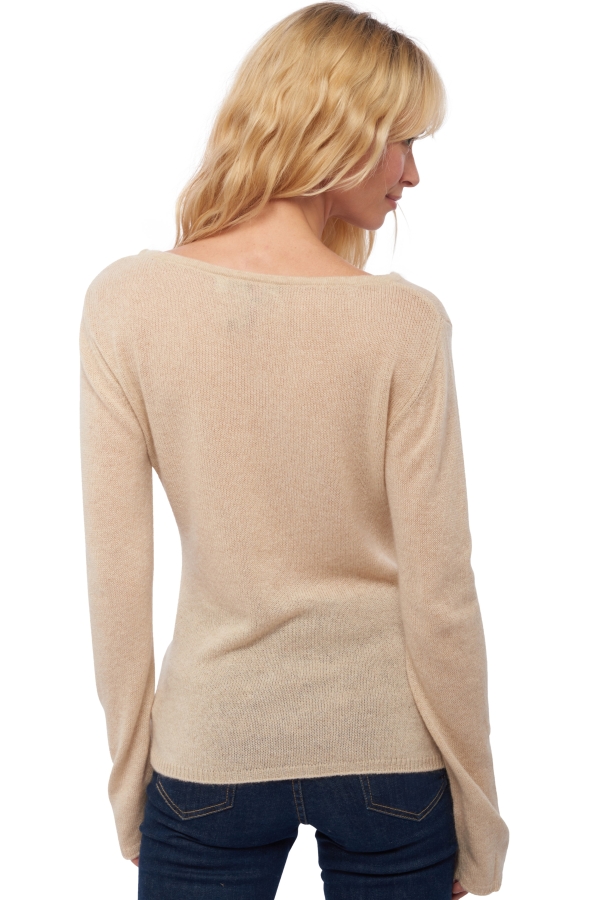 Cashmere kaschmir pullover damen rundhalsausschnitt caleen natural beige 2xl