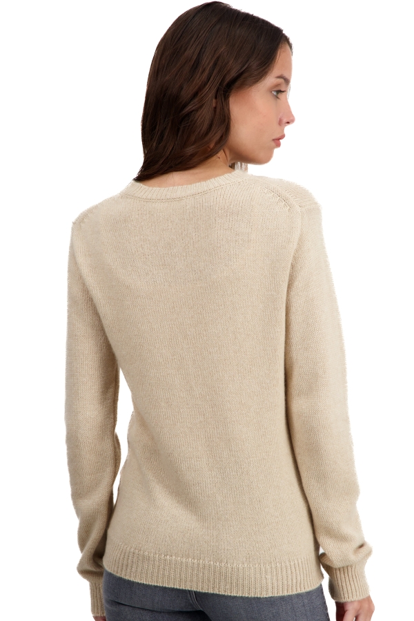 Cashmere kaschmir pullover damen rundhalsausschnitt tyrol natural beige 4xl