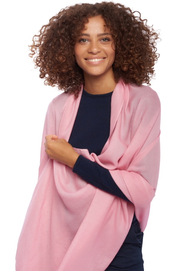 Cashmere kaschmir pullover damen stolas diamant rosa 201 cm x 71 cm