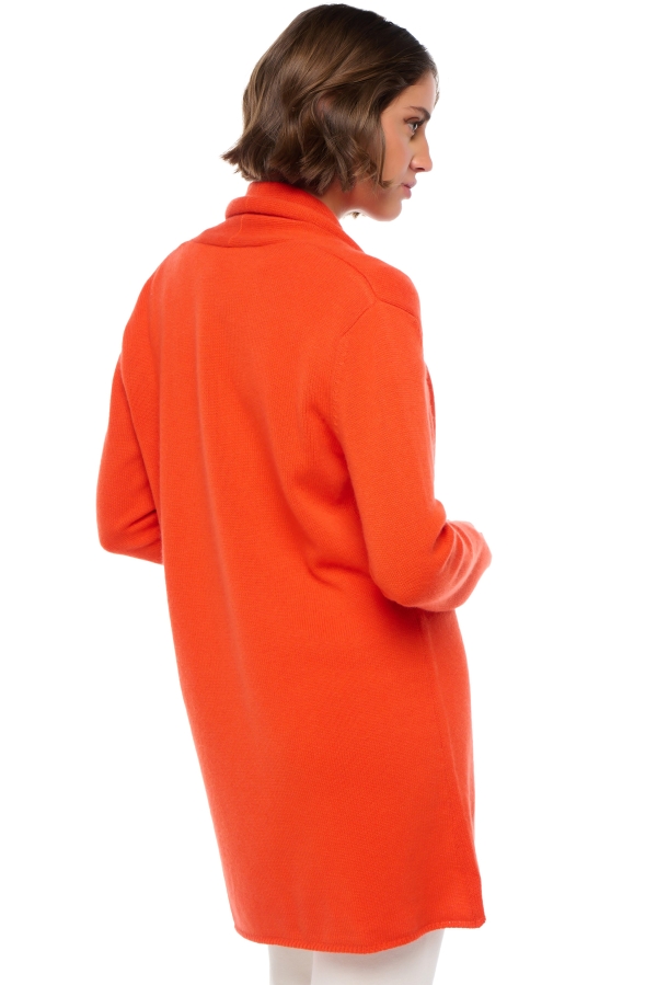 Cashmere kaschmir pullover damen strickjacken cardigan fauve bloody orange 3xl