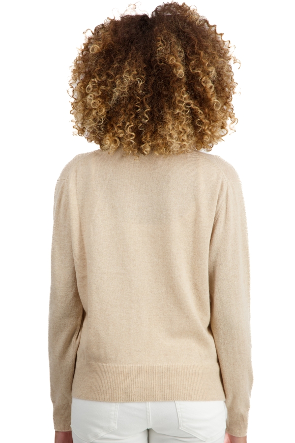 Cashmere kaschmir pullover damen strickjacken cardigan talitha natural beige 2xl