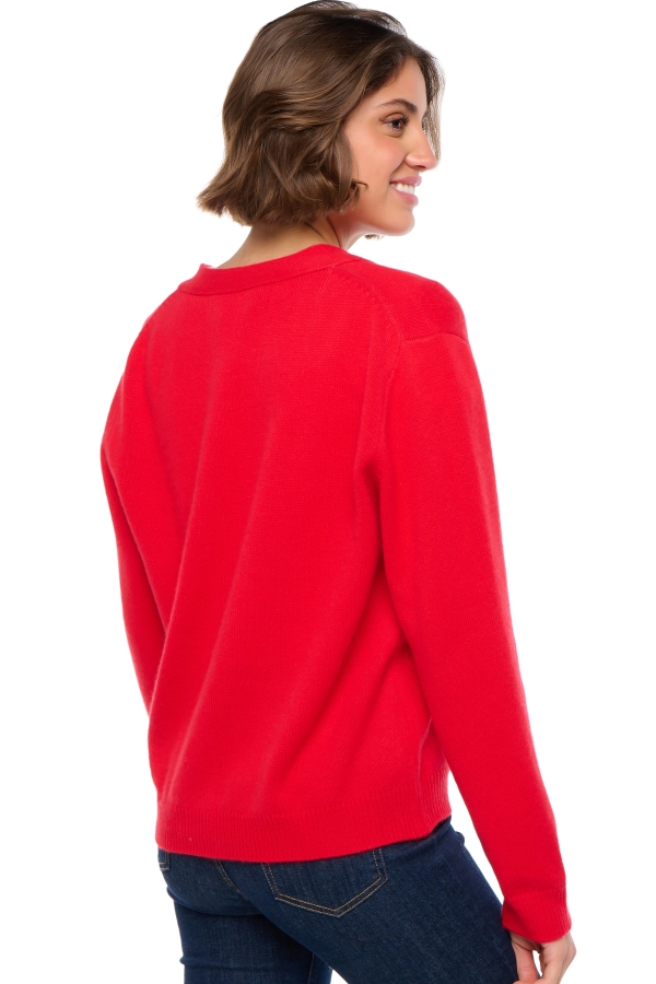 Cashmere kaschmir pullover damen strickjacken cardigan tanzania rouge 2xl