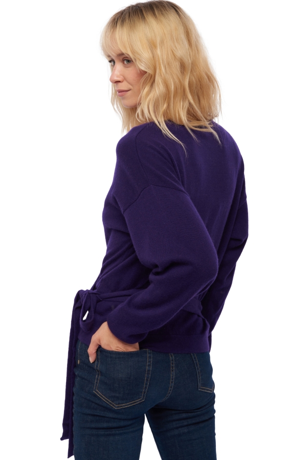 Cashmere kaschmir pullover damen v ausschnitt antalya deep purple l