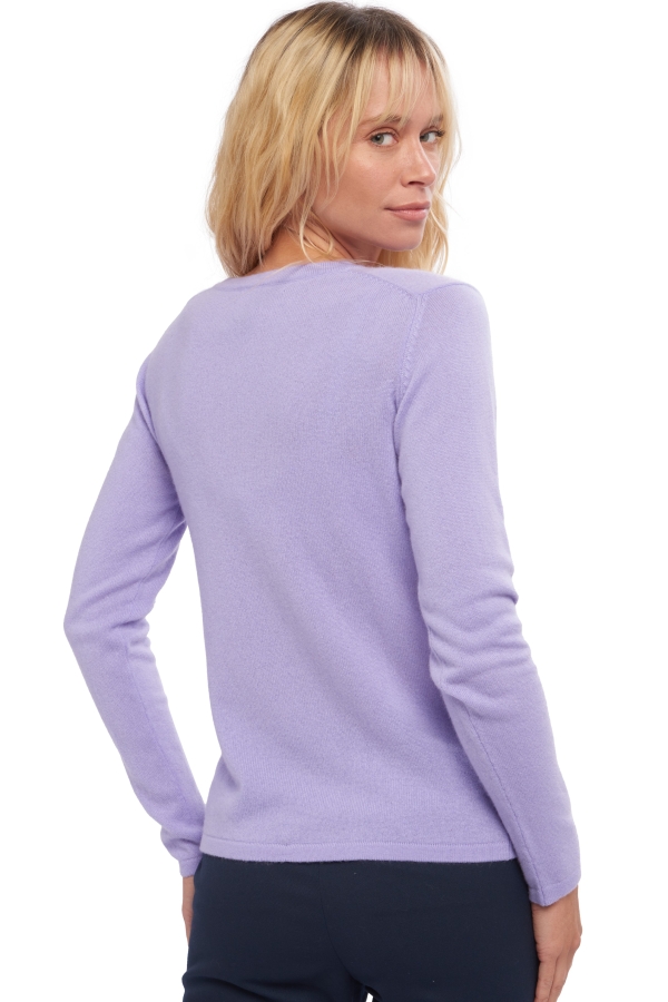 Cashmere kaschmir pullover damen v ausschnitt emma bluhender lavendel 2xl