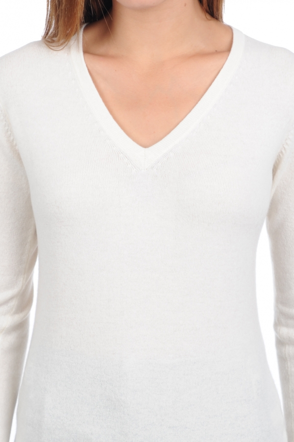 Cashmere kaschmir pullover damen v ausschnitt emma premium tenzin natural xs