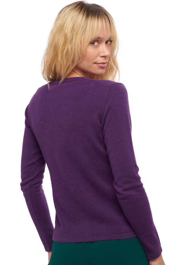 Cashmere kaschmir pullover damen v ausschnitt emma violett s