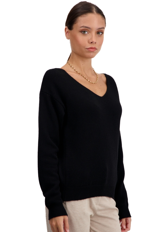 Cashmere kaschmir pullover damen v ausschnitt thailand schwarz 4xl