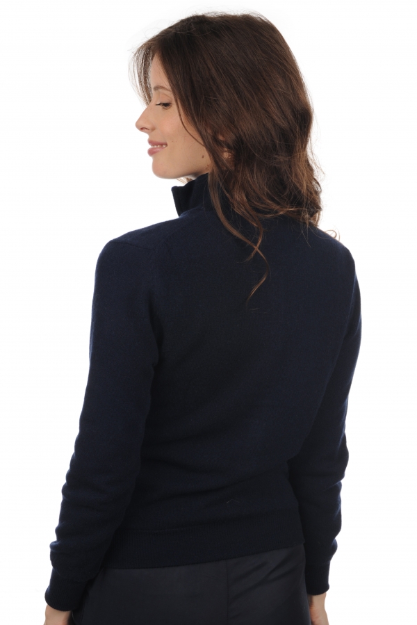 Cashmere kaschmir pullover damen zip kapuze akemi nachtblau ultramarin 2xl