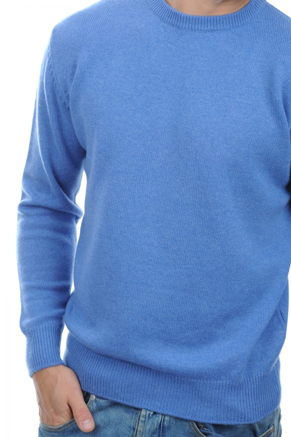 Cashmere kaschmir pullover herren dicke nestor 4f blau meliert 2xl