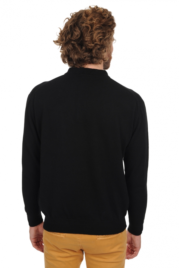 Cashmere kaschmir pullover herren polo alexandre premium black 3xl