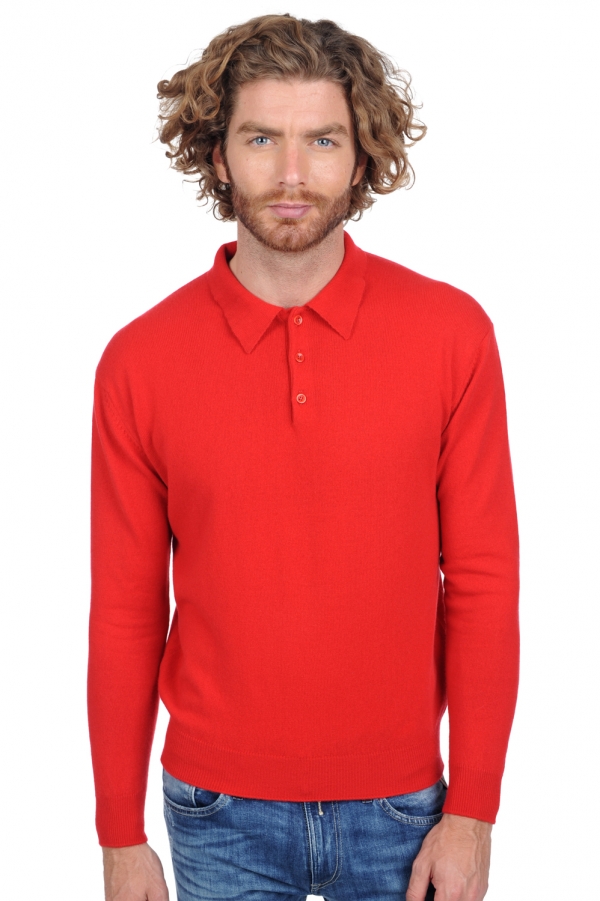 Cashmere kaschmir pullover herren polo alexandre premium rot 4xl