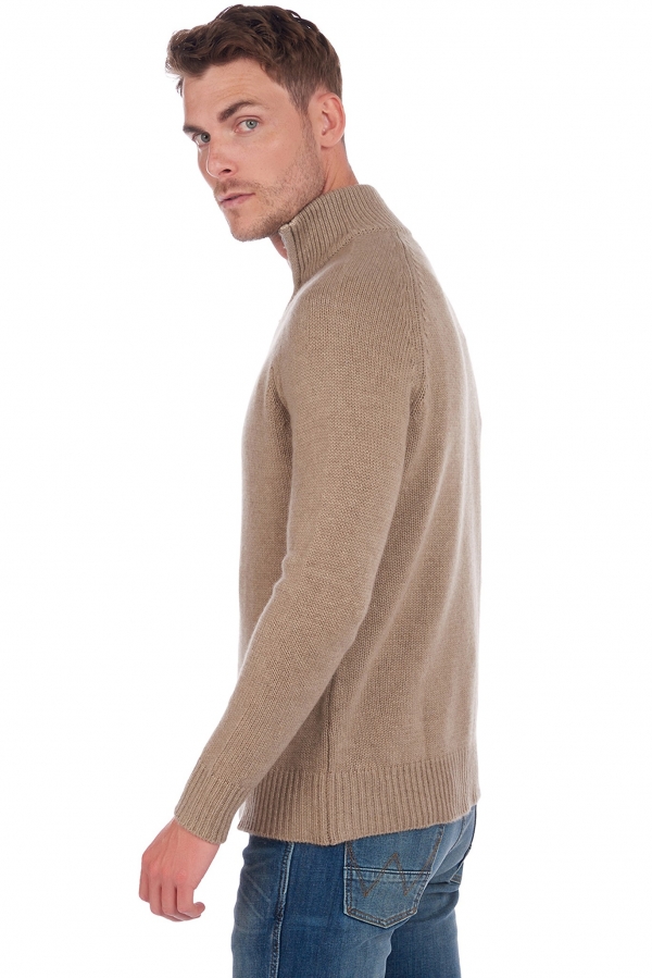 Cashmere kaschmir pullover herren polo angers natural brown natural beige 4xl