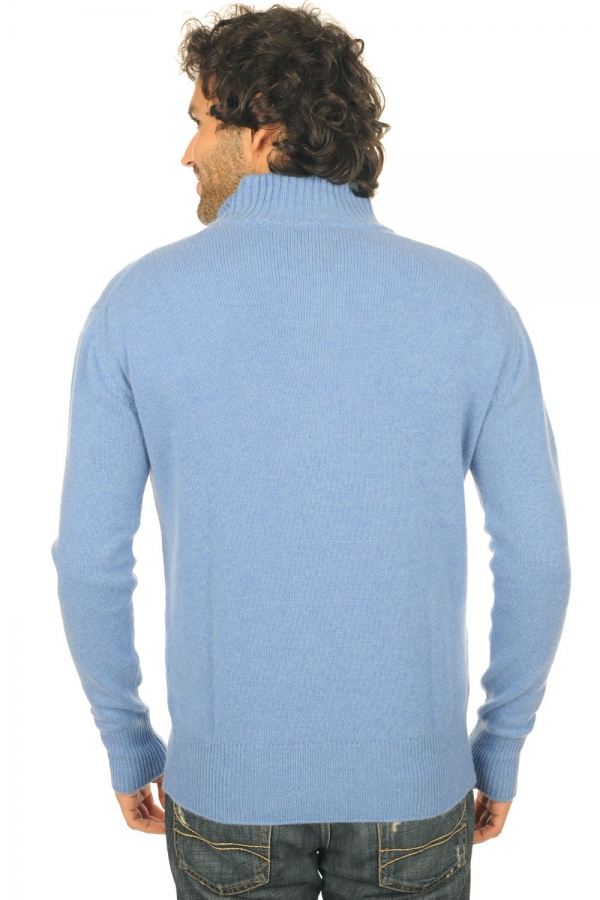 Cashmere kaschmir pullover herren polo donovan blau meliert m