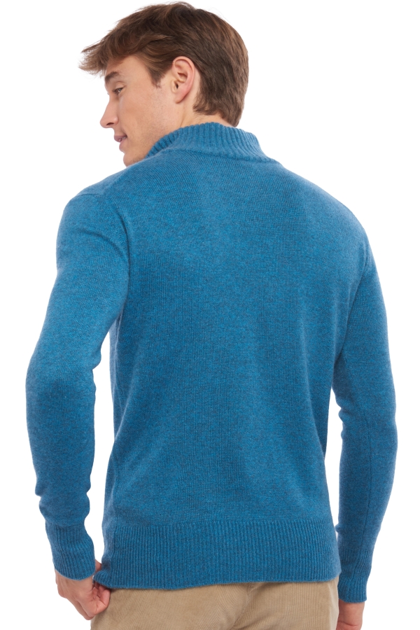 Cashmere kaschmir pullover herren polo donovan manor blue 4xl