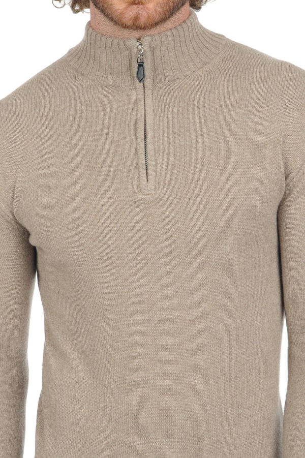 Cashmere kaschmir pullover herren polo donovan premium dolma natural 2xl