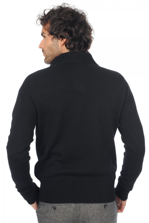 Cashmere kaschmir pullover herren polo donovan schwarz 2xl