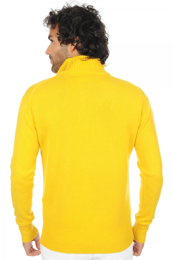 Cashmere kaschmir pullover herren polo donovan sonnenblume 2xl