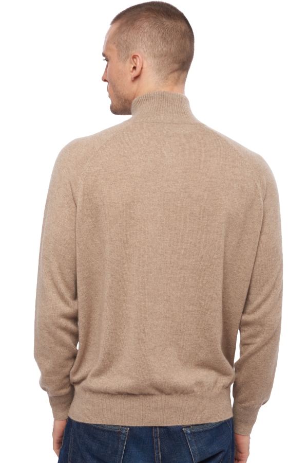 Cashmere kaschmir pullover herren polo natural vez natural brown 2xl