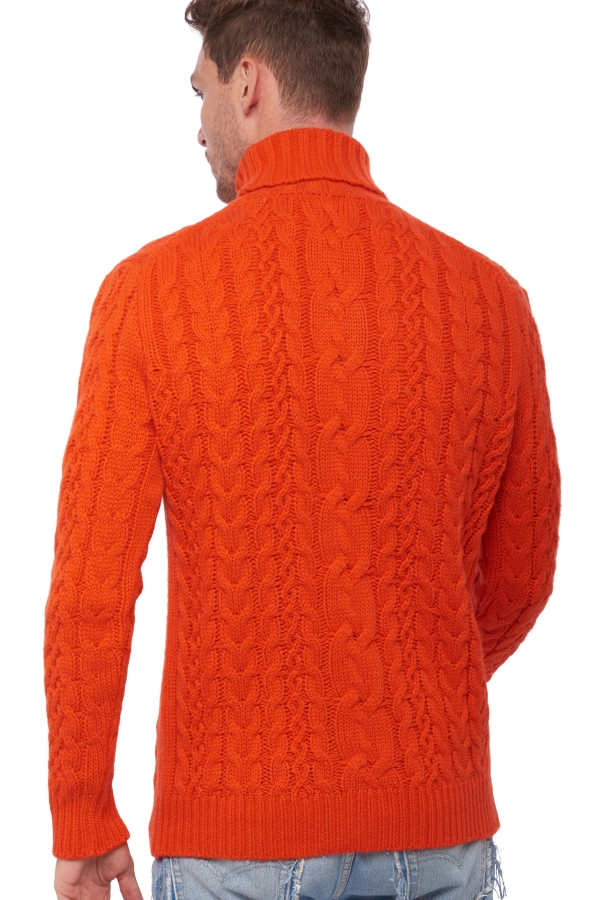 Cashmere kaschmir pullover herren rollkragen villepinte bloody orange 2xl