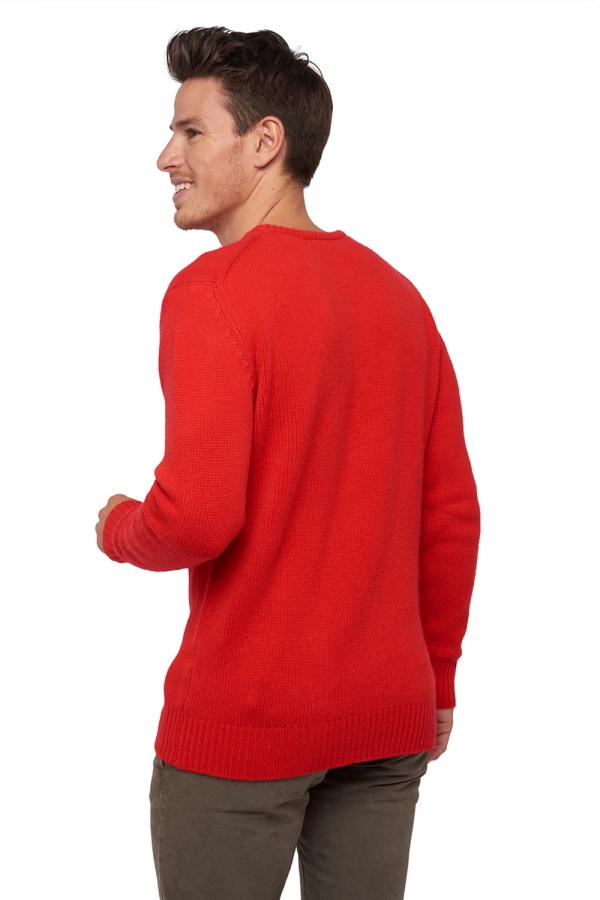 Cashmere kaschmir pullover herren rundhals bilal rouge 3xl