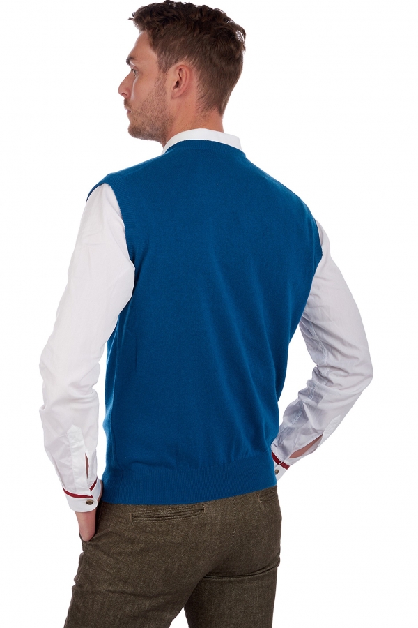 Cashmere kaschmir pullover herren v ausschnitt balthazar entenblau 2xl