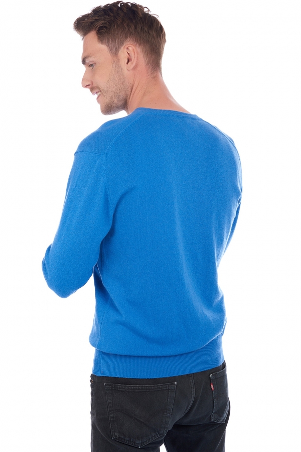 Cashmere kaschmir pullover herren v ausschnitt hippolyte tetbury blue s