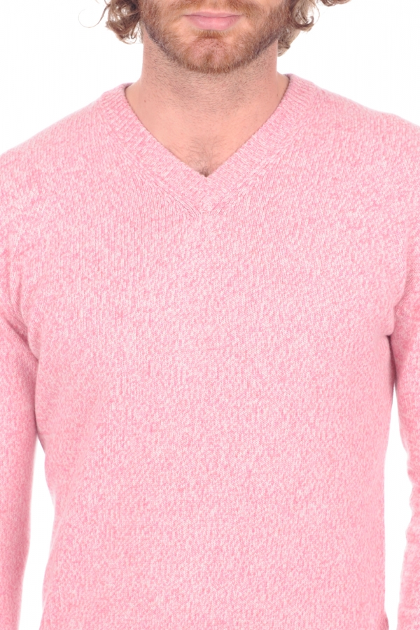Cashmere kaschmir pullover herren v ausschnitt jonsnow love pink m