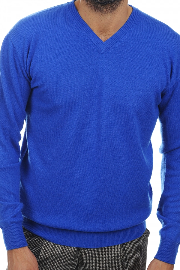 Cashmere kaschmir pullover herren v ausschnitt maddox ultramarin 4xl