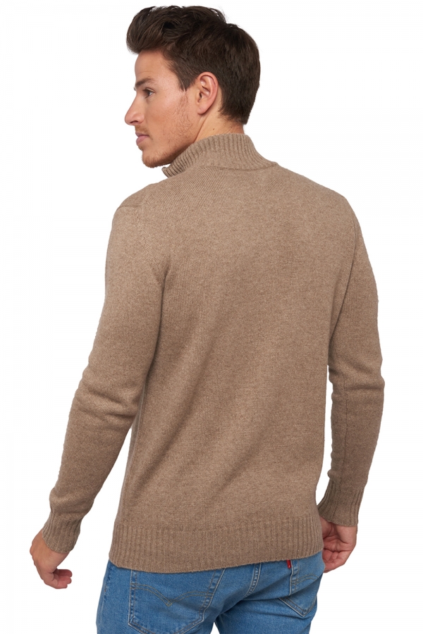Cashmere kaschmir pullover herren zip kapuze maxime natural brown natural beige 4xl