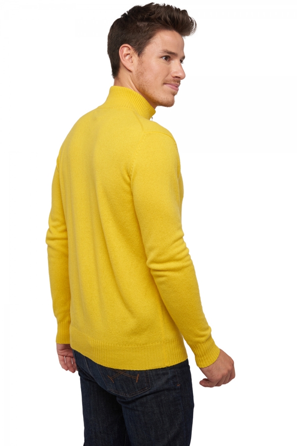 Cashmere kaschmir pullover herren zip kapuze thobias first sunny yellow l