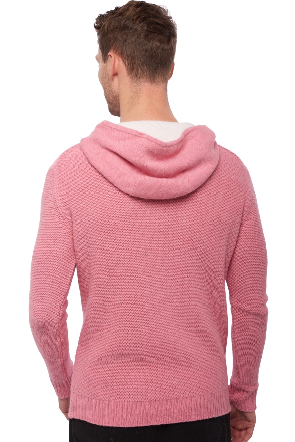Yak kaschmir pullover herren zip kapuze conor pink off white 4xl