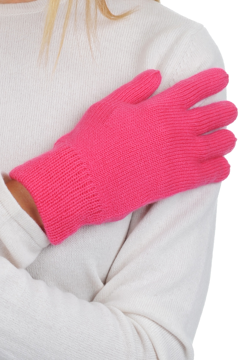 Cashmere accessoires kaschmir handschuhe manine rose shocking 22 x 13 cm