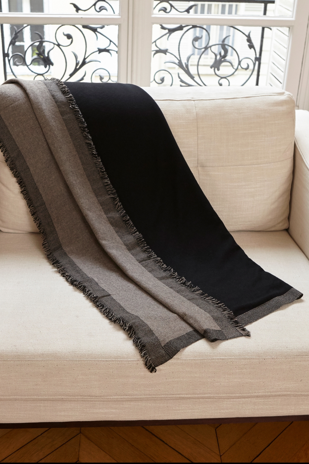 Cashmere accessoires kuschelwelt fougere 130 x 190 schwarz graubraun meliert 130 x 190 cm