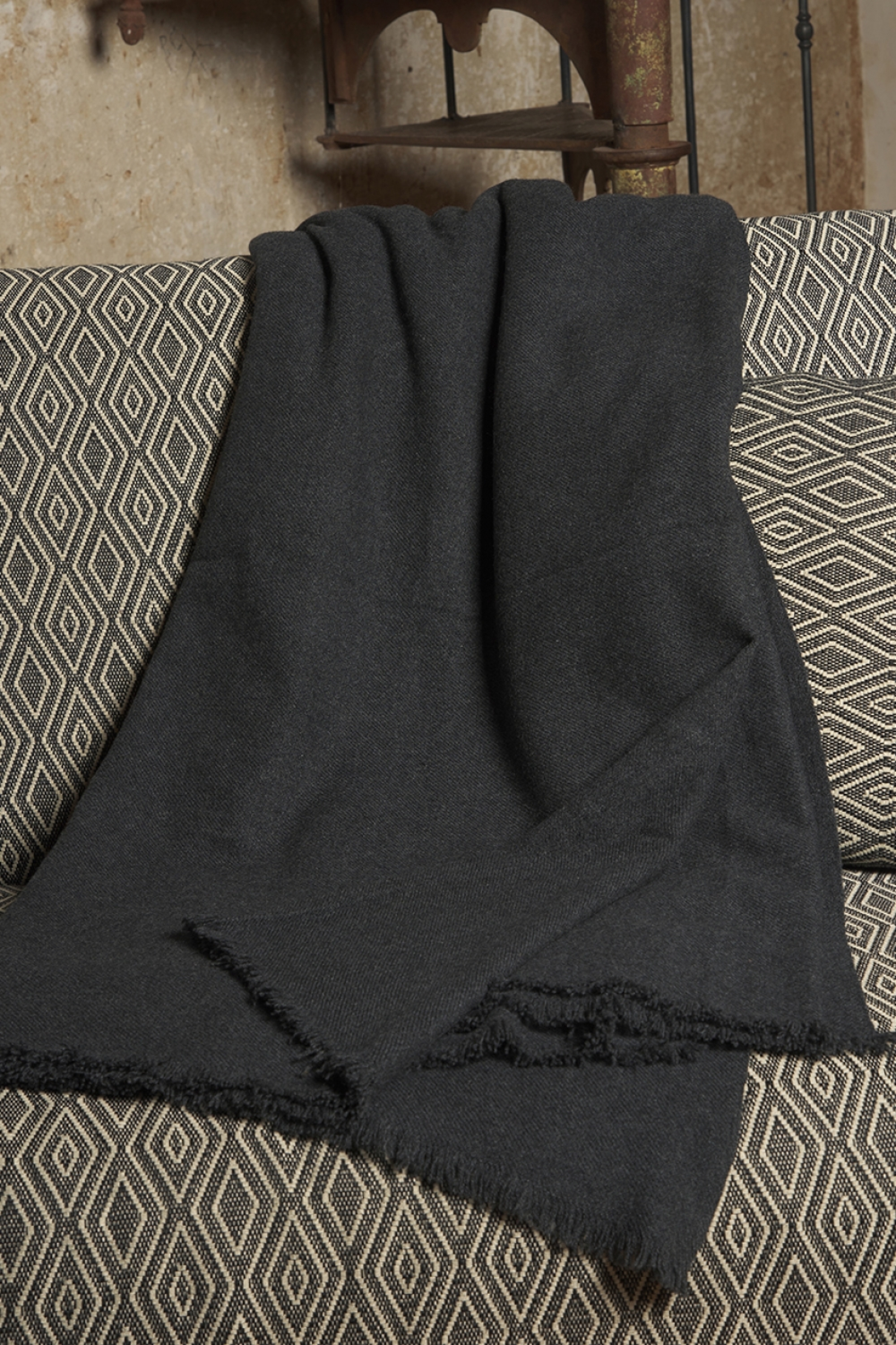 Cashmere accessoires neu toodoo plain m 180 x 220 carbon 180 x 220 cm