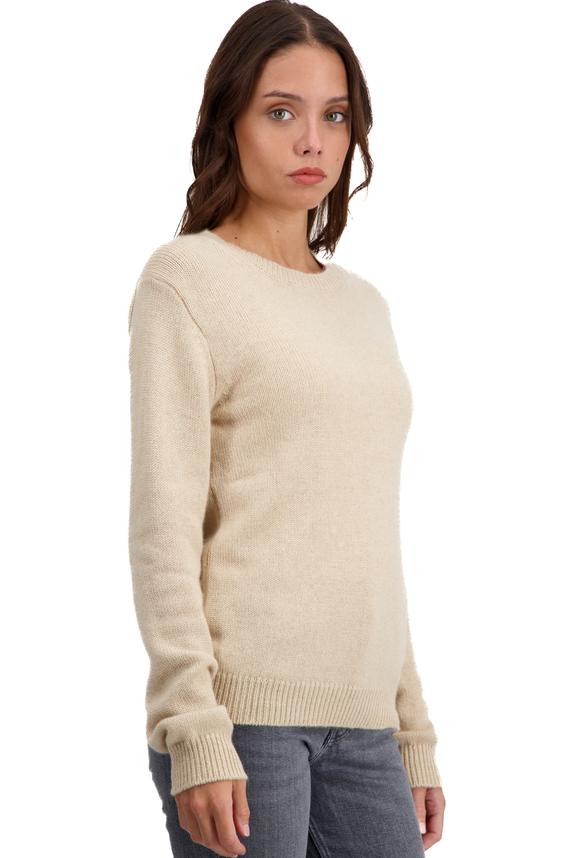 Cashmere kaschmir pullover damen rundhalsausschnitt tyrol natural beige xs